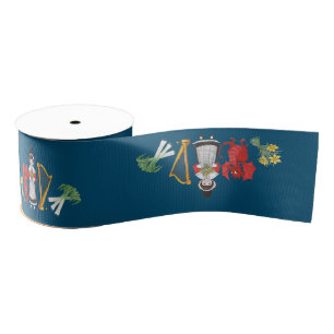Welsh Costume and Emblems, Blue Spool of Ribbon Grosgrain Lint