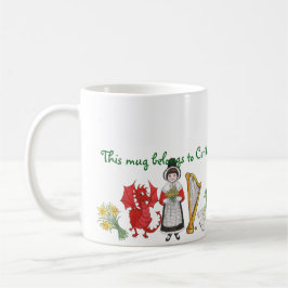 Welsh Costume, Emblemen, Koffie-Mok om je te perso Mok