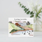 Welsh Countryside Briefkaart (Staand voorkant)