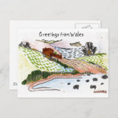 Welsh Countryside Briefkaart (Voorkant / Achterkant)