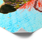 Welsh Countryside pen & pencil sketch with ovine Poster (Hoek)