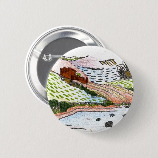 Welsh Countryside Ronde Button 5,7 Cm (Voorkant /achterkant)