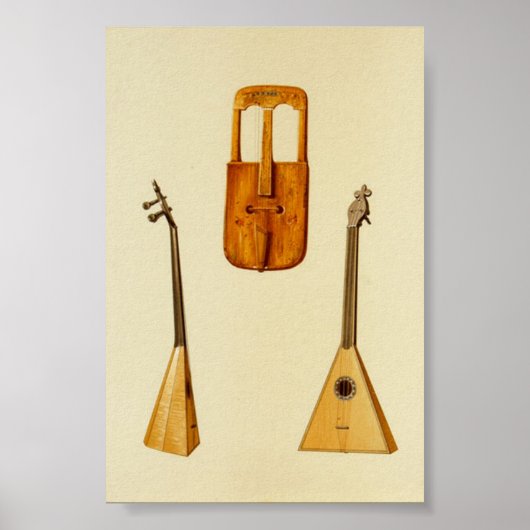 Welsh Crmet, Russische Balalaika Poster (Voorkant)