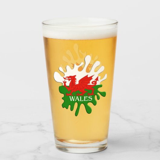 Welsh Cymru Flag Glas (Voorkant gevuld)