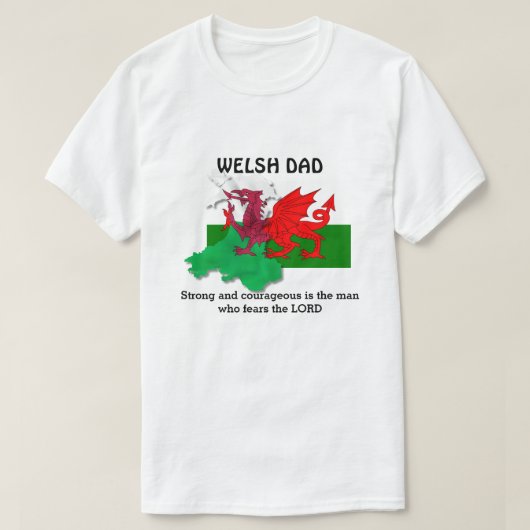 WELSH DAD-vlag van Wales T-shirt (Design voorkant)