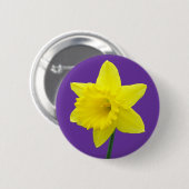 Welsh Daffodil - II Ronde Button 5,7 Cm (Voorkant /achterkant)