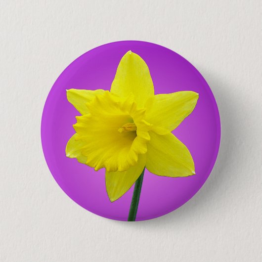 Welsh Daffodil - III - Round Ronde Button 5,7 Cm (Voorkant)