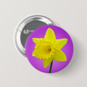 Welsh Daffodil - III - Round Ronde Button 5,7 Cm (Voorkant /achterkant)