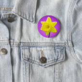 Welsh Daffodil - III - Round Ronde Button 5,7 Cm (In situ)
