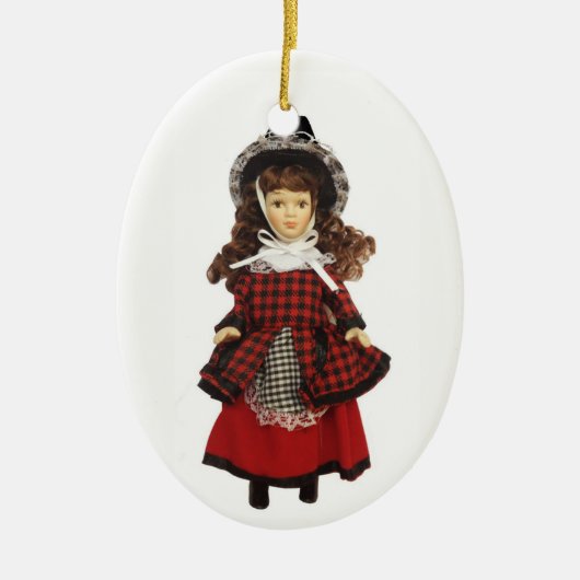 Welsh Doll Keramisch Ornament (Voorkant)