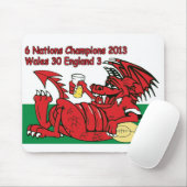 Welsh Dragon, 6 Nations Champions, Wales/England Muismat (Met muis)