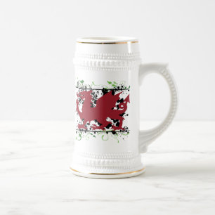 Welsh Dragon Beer Stein Bierpul