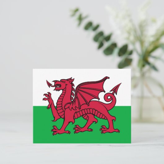 Welsh Dragon Briefkaart (Staand voorkant)