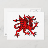 Welsh dragon briefkaart (Voorkant / Achterkant)