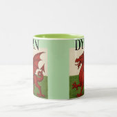 Welsh dragon coffee mug  tweekleurige koffiemok (Center)