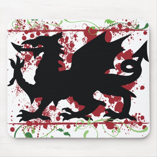 Welsh Dragon Computer Mousepad Muismat (Voorkant)