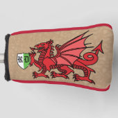 Welsh Dragon Custom Monogram Golfheadcover (Voorkant)