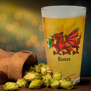 Welsh Dragon Custom Name and Monogram Glas