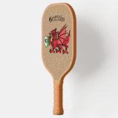 Welsh Dragon Custom Name and Monogram Pickleball Paddle (Links)