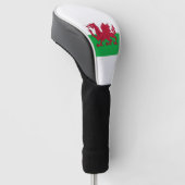 Welsh dragon flag golfheadcover (Schuin)