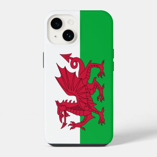 Welsh dragon flag iPhone hoesje (Achterkant)