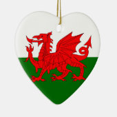 Welsh Dragon Flag Keramisch Ornament (Rechts)