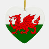 Welsh Dragon Flag Keramisch Ornament (Voorkant)