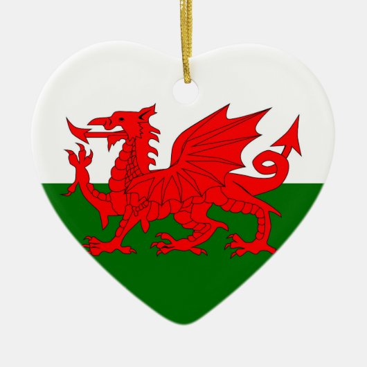 Welsh Dragon Flag Keramisch Ornament (Voorkant)