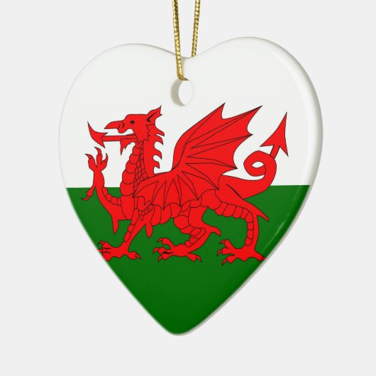 Welsh Dragon Flag Keramisch Ornament (Links)