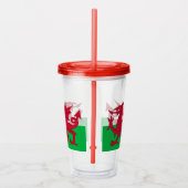 Welsh Dragon ~ Flag of Wales Acryl Drinkbeker (Rechts)