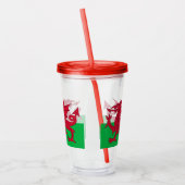 Welsh Dragon ~ Flag of Wales Acryl Drinkbeker (Links)