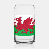 Welsh Dragon ~ Flag of Wales Blikvorm Glas (Achterkant)
