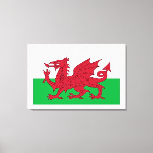 Welsh Dragon ~ Flag of Wales Canvas Print (Voorkant)
