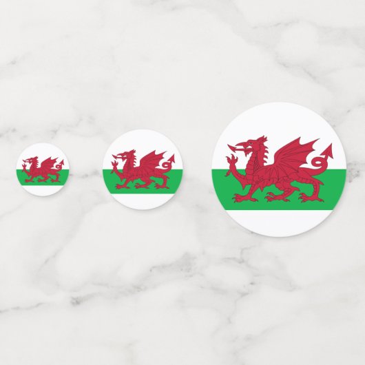 Welsh Dragon ~ Flag of Wales Confetti (Voorkanten)