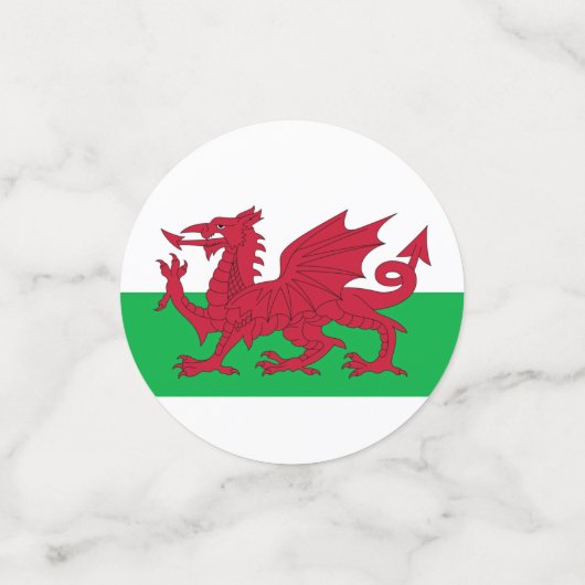 Welsh Dragon ~ Flag of Wales Confetti (Kleine voorkant)