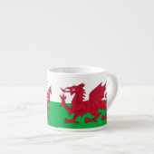 Welsh Dragon ~ Flag of Wales Espresso Kop (Voorkant rechts)