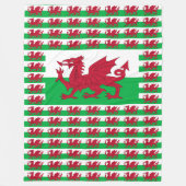 Welsh Dragon ~ Flag of Wales Fleece Deken (Voorkant)