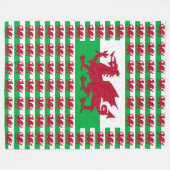 Welsh Dragon ~ Flag of Wales Fleece Deken (Voorkant (Horizontaal))