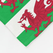 Welsh Dragon ~ Flag of Wales Fleece Deken (Hoek)