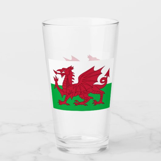 Welsh Dragon ~ Flag of Wales Glas (Voorkant)