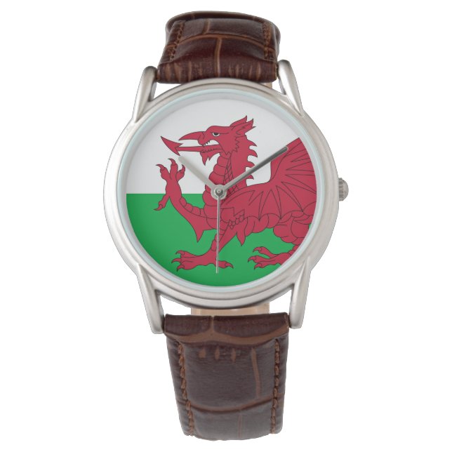 Welsh Dragon ~ Flag of Wales Horloge (Voorkant)