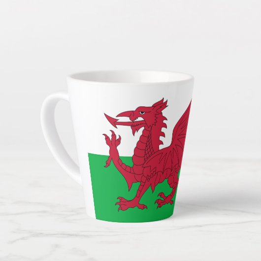 Welsh Dragon ~ Flag of Wales Latte Mok (Linkerhoek)