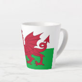 Welsh Dragon ~ Flag of Wales Latte Mok (Rechterhoek)