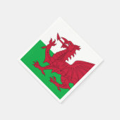 Welsh Dragon ~ Flag of Wales Paper Dinner Napkins Servet (Hoek)