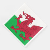 Welsh Dragon ~ Flag of Wales Servet (Hoek)