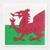 Welsh Dragon ~ Flag of Wales Servet (Voorkant)