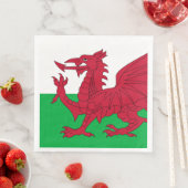 Welsh Dragon ~ Flag of Wales Servet (Insitu)