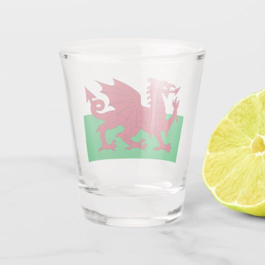 Welsh Dragon ~ Flag of Wales Shot Glas (Achterkant)