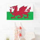 Welsh Dragon ~ Flag of Wales Spandoek (Insitu)
