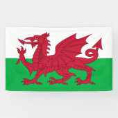 Welsh Dragon ~ Flag of Wales Spandoek (Horizontaal)